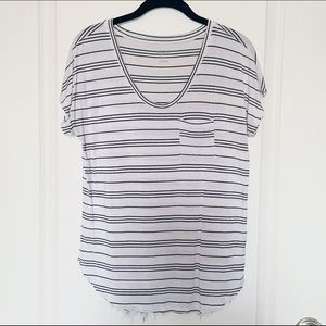 Target black & white striped pocket tee
